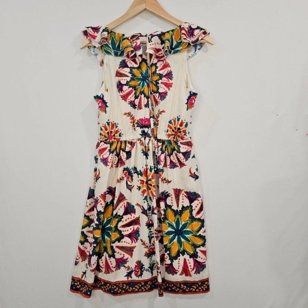 ECI New York Tropical Mini Dress V Neck Resort Vacation Size 2 - Picture 4 of 15